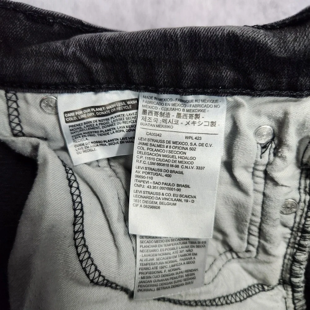 Levis 510 Skinny Fit Jeans Mens 32 to 34x30 Faded Black Denim‎ Pants